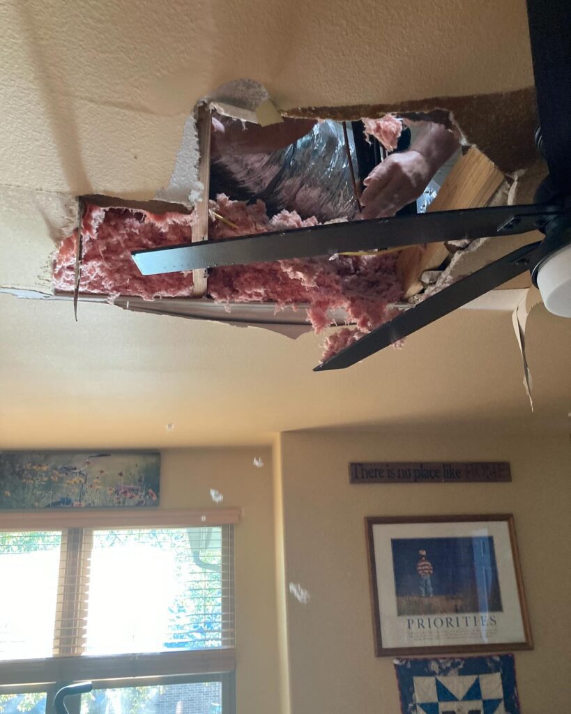 ceiling falling houston
